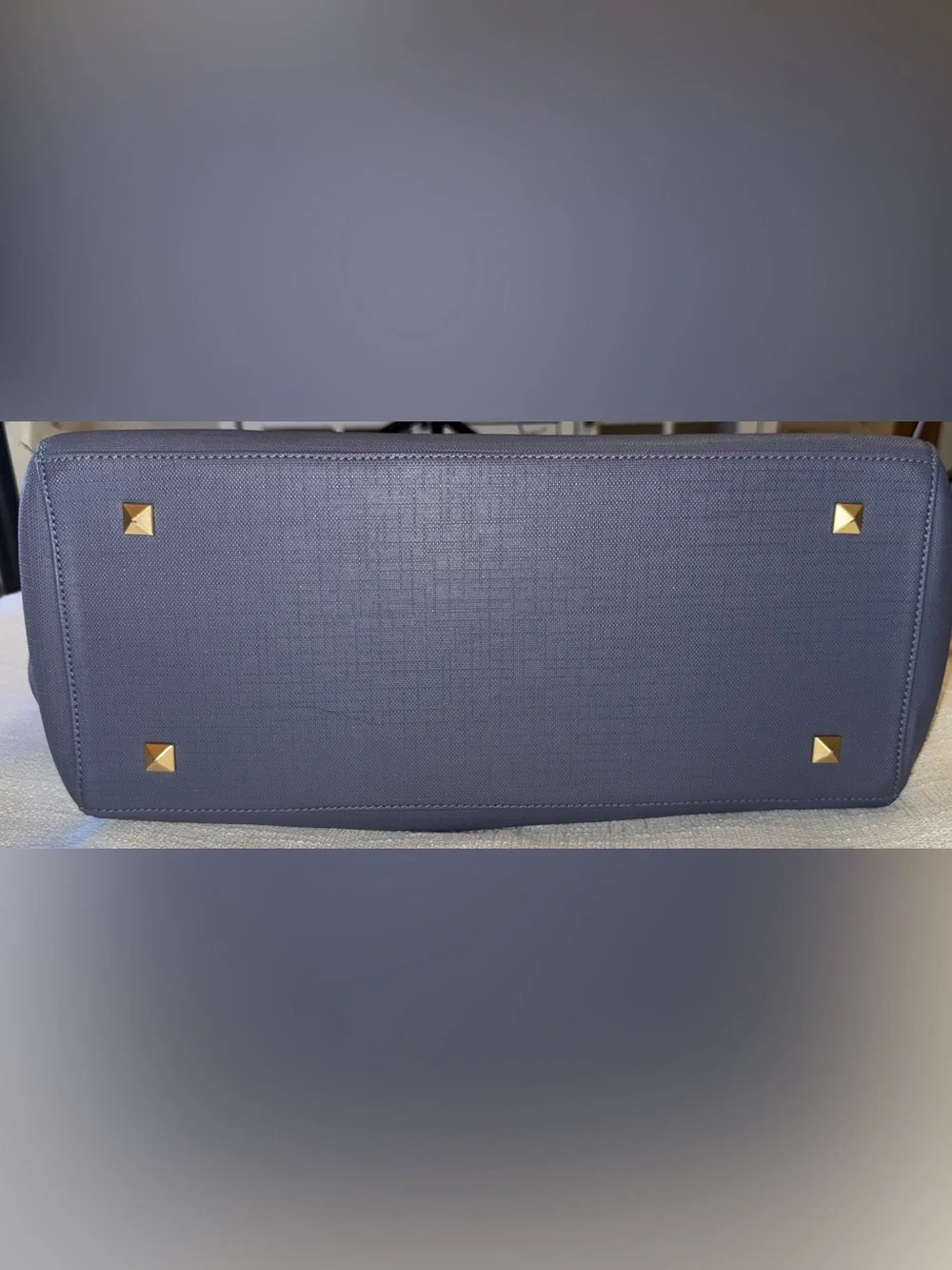 Dagne Dover Womens Legend Tote Bag Ash Blue Coated Canvas Feminine Laptop Work